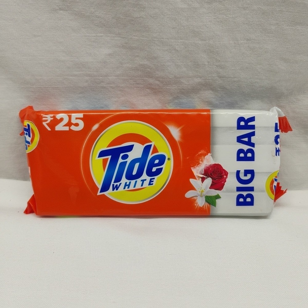 New TIDE WHITE Laundry Big‎ Bar Soap Rose Jasmine Deep Clean 1pc Discontinued